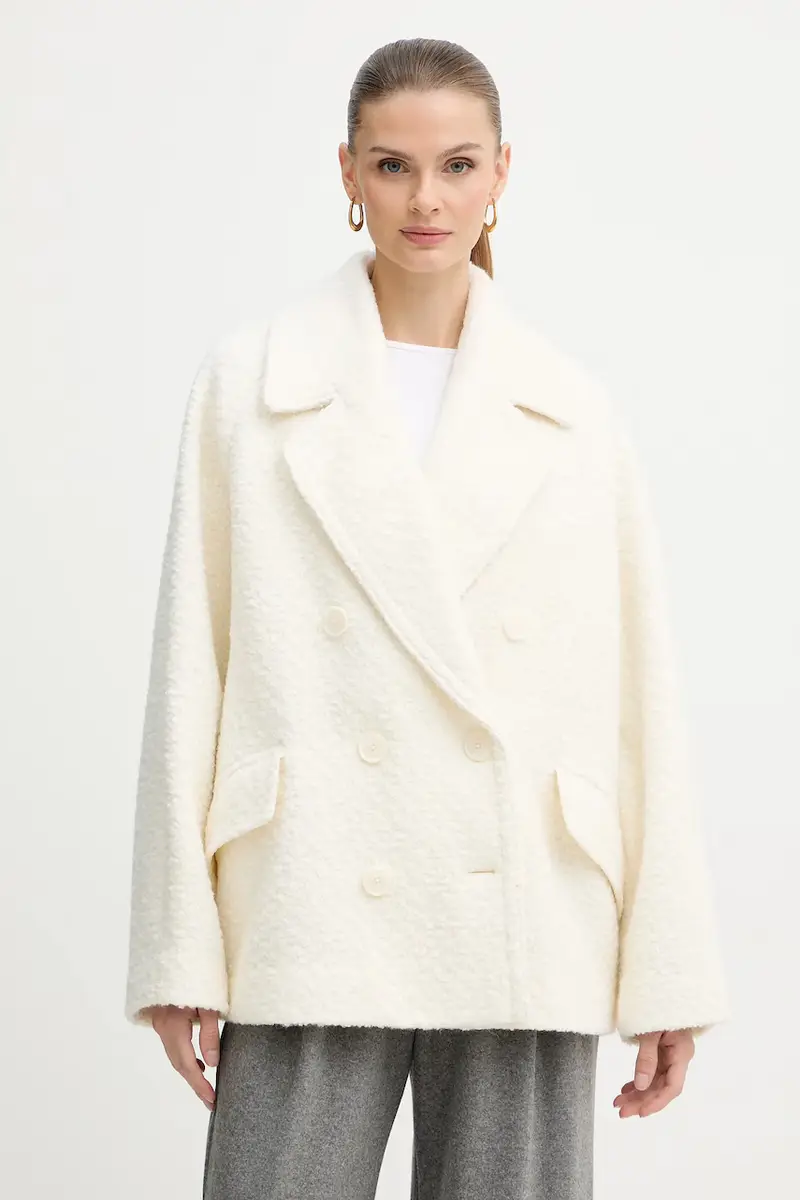 cappotto con lana C_Cabani Beige