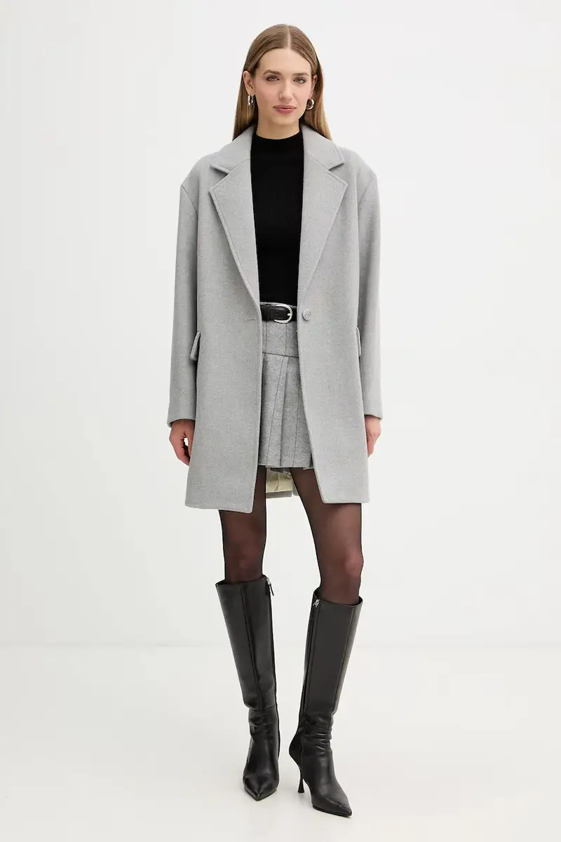 cappotto con lana C_Calesara2 colore grigio 50548660 miniatura 2