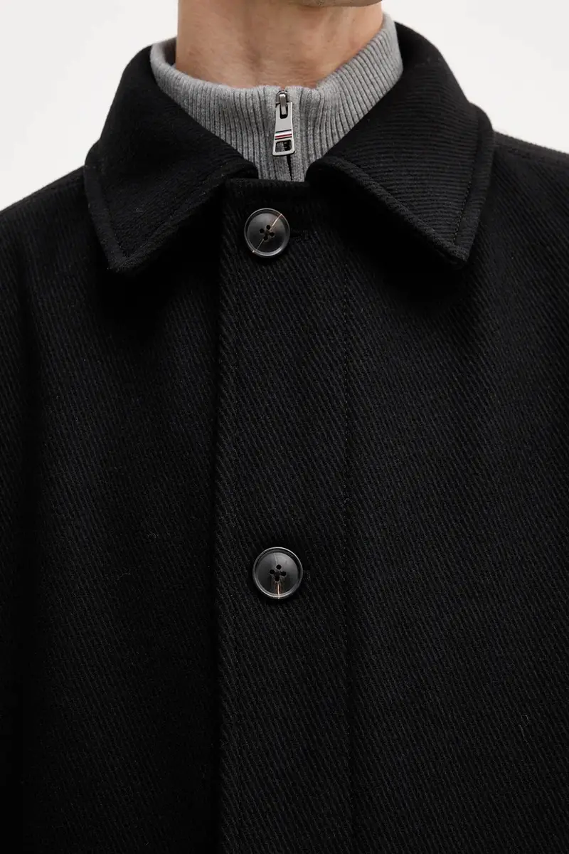 cappotto con lana colore nero 50547552 miniatura 5