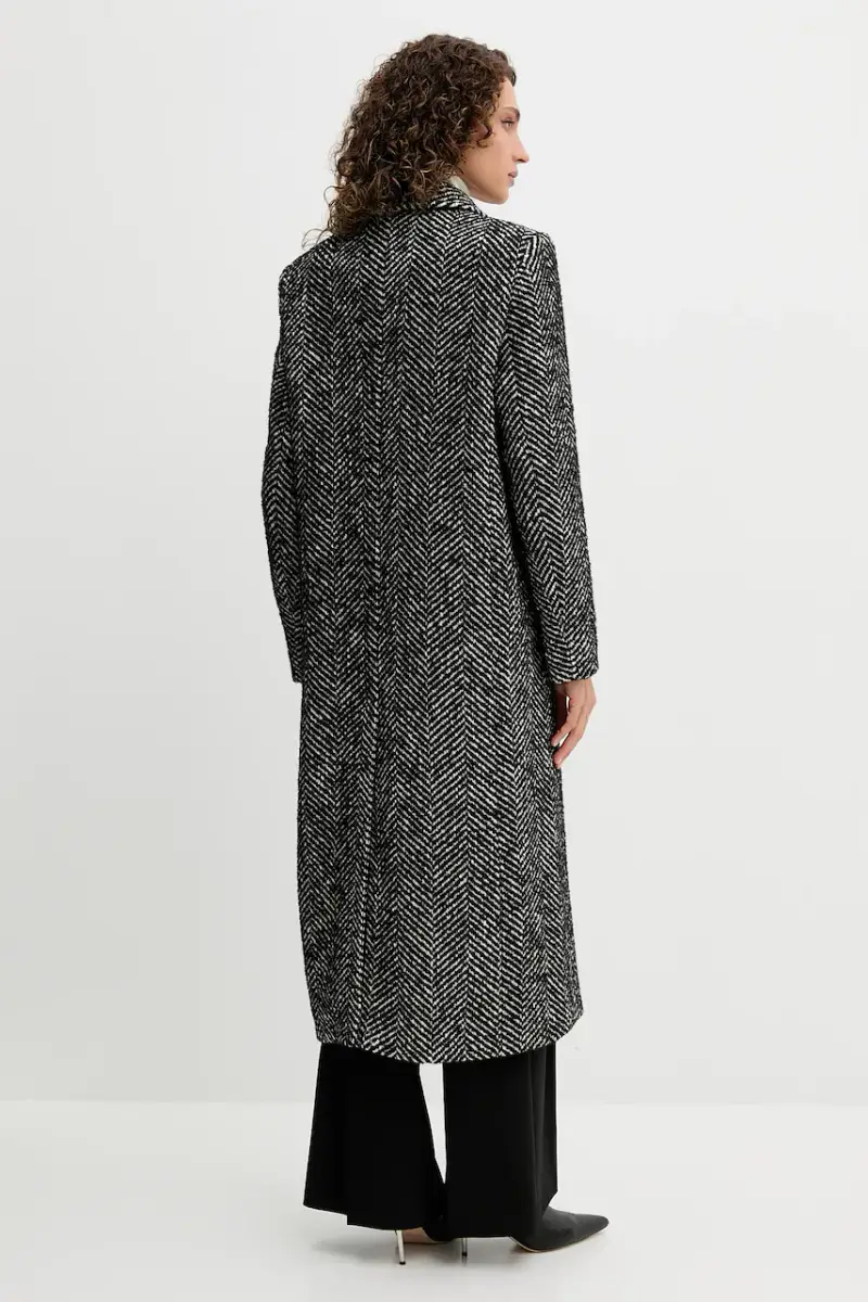 cappotto con lana colore nero 50548092 miniatura 3