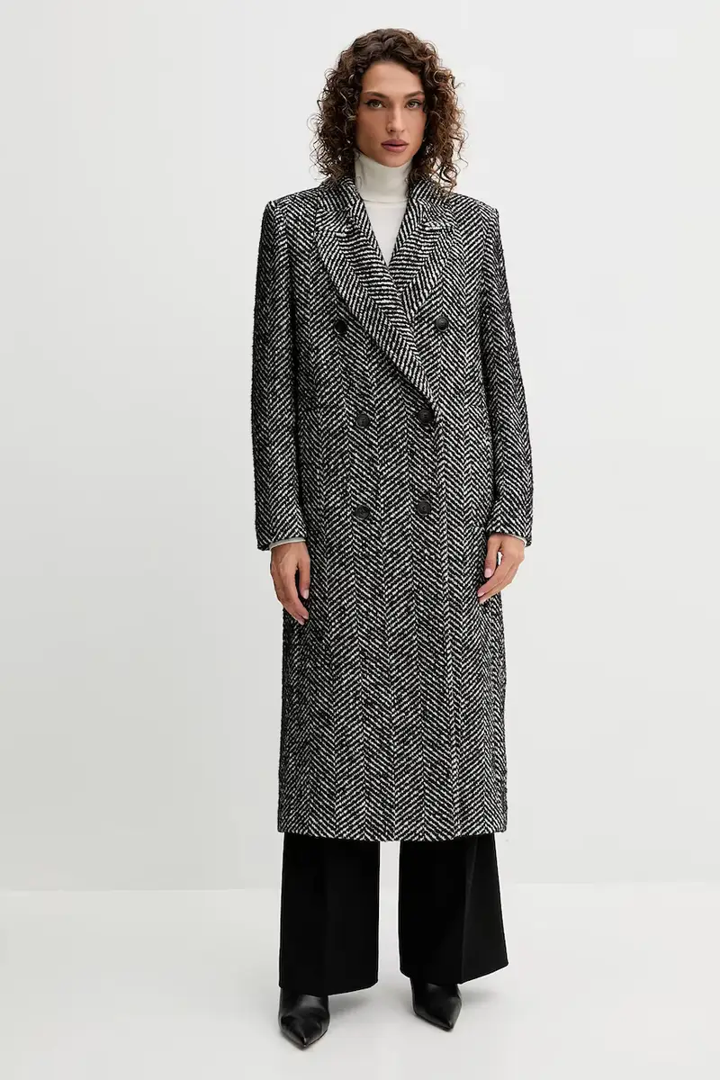 cappotto con lana colore nero 50548092