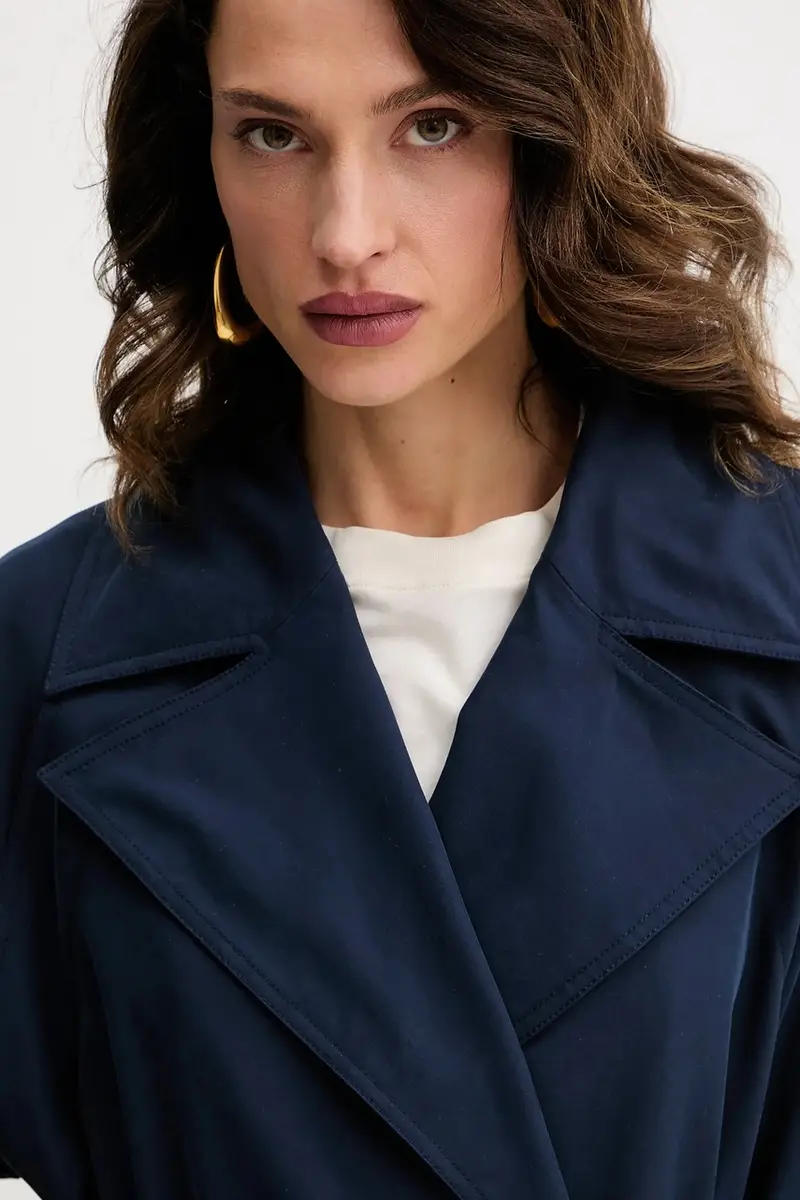 cappotto donna colore blu navy 50543216 miniatura 4