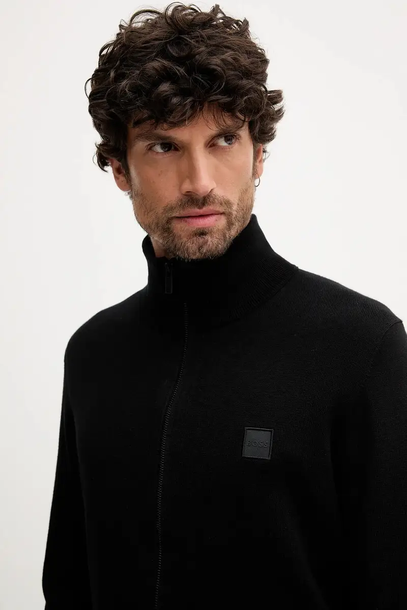 Boss Orange Cardigan Uomo Nero 3919897 miniatura 4