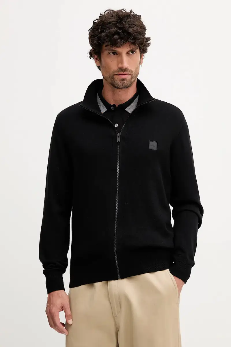 Boss Orange Cardigan Uomo Nero 3919897