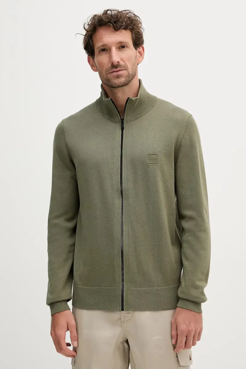 Boss Orange Cardigan Uomo Verde 3427769