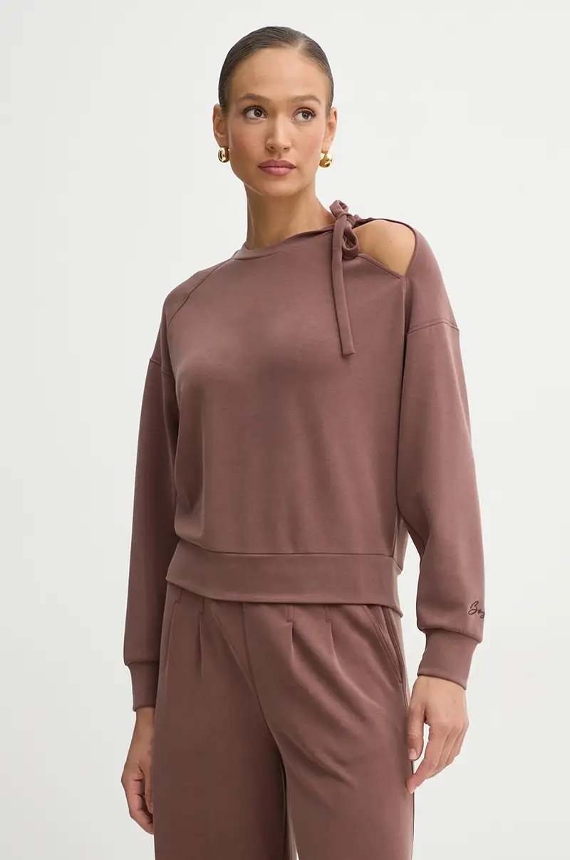 felpa donna colore arancione 50531833 Marrone