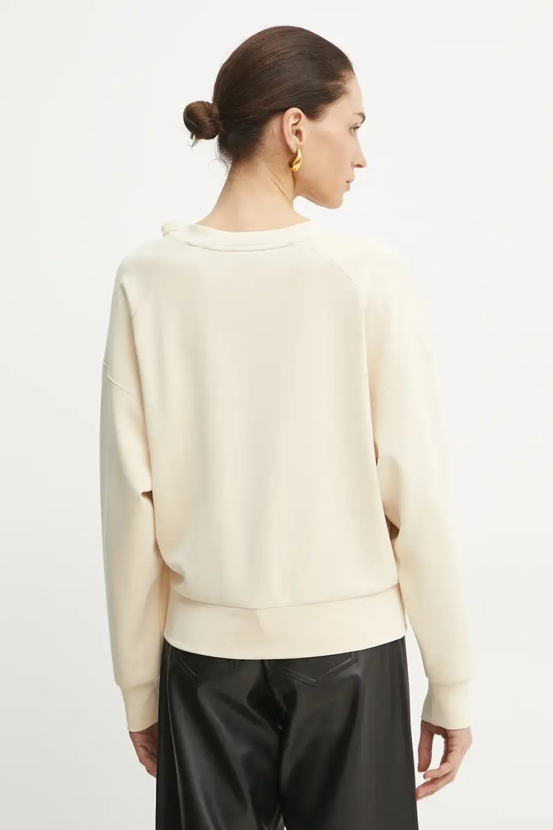 felpa donna colore beige 50531833 miniatura 3