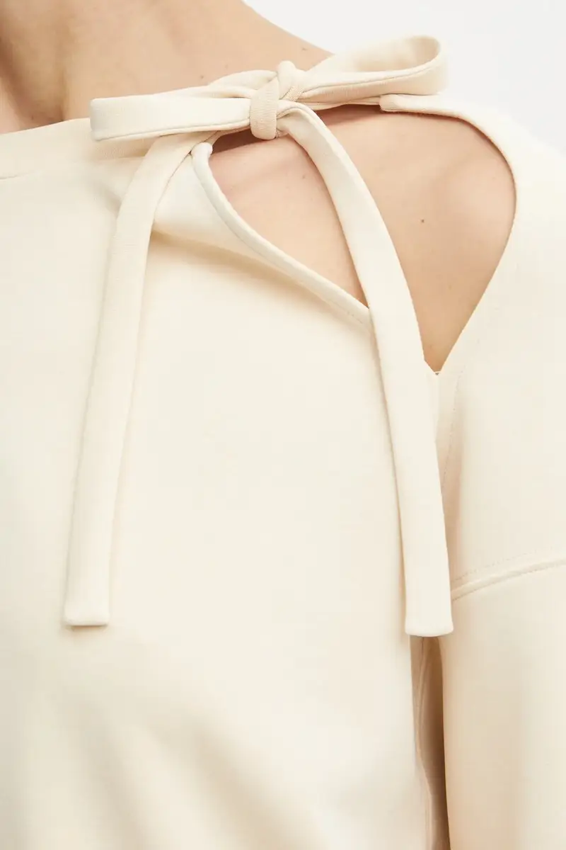 felpa donna colore beige 50531833 miniatura 5