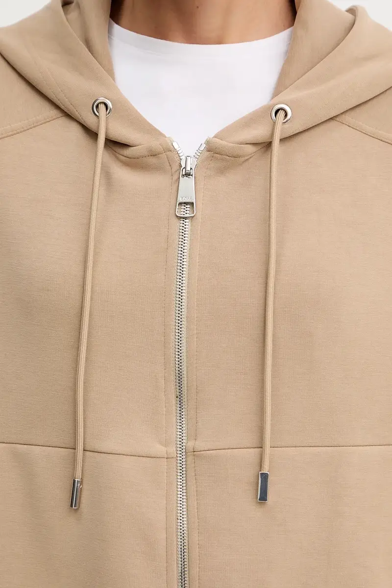 felpa donna colore beige con cappuccio 50547813 miniatura 5