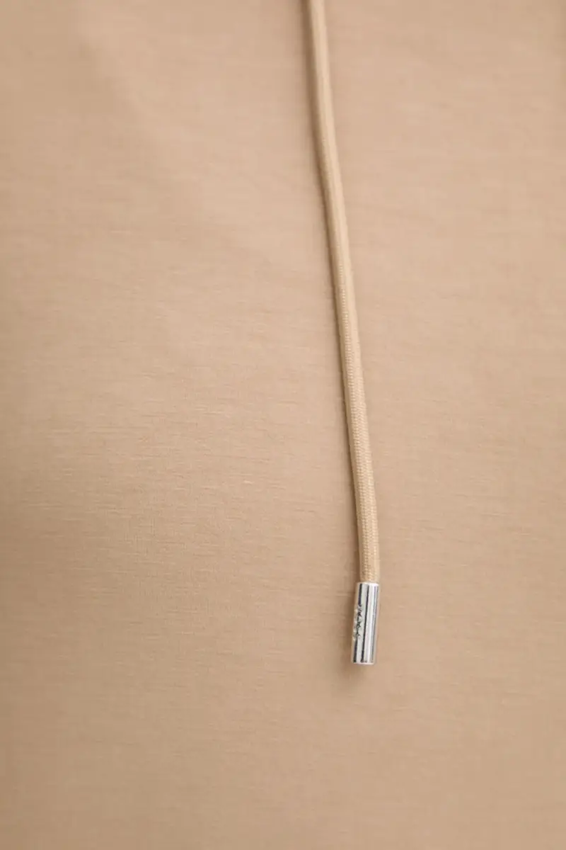 felpa donna colore beige con cappuccio 50551451 miniatura 5