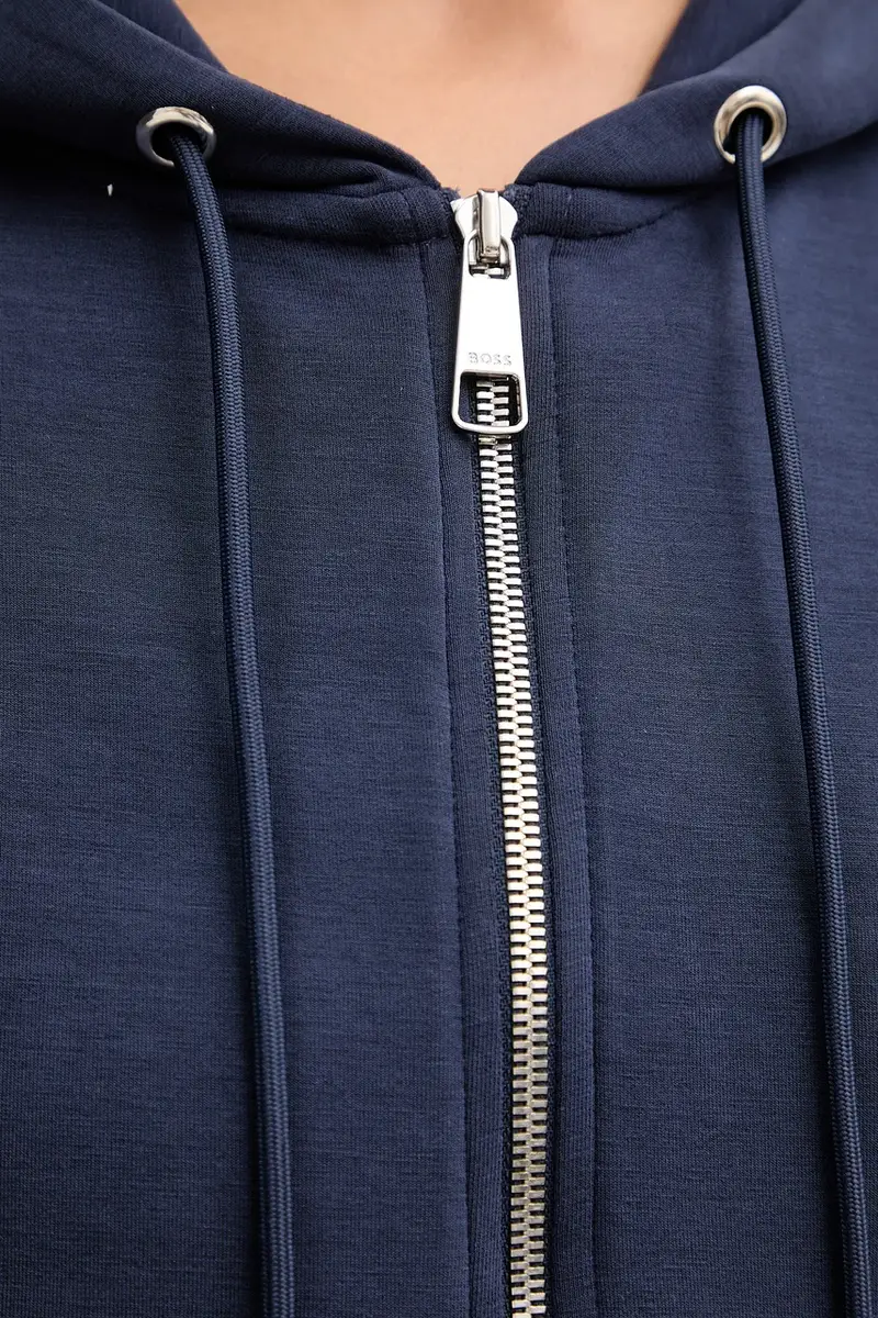 felpa donna colore blu navy con cappuccio 50547813 miniatura 5