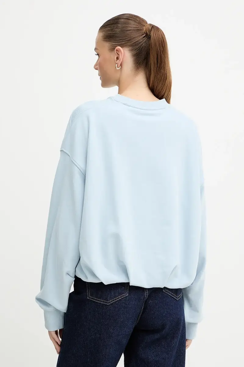 felpa in cotone donna colore blu 50554908 miniatura 3