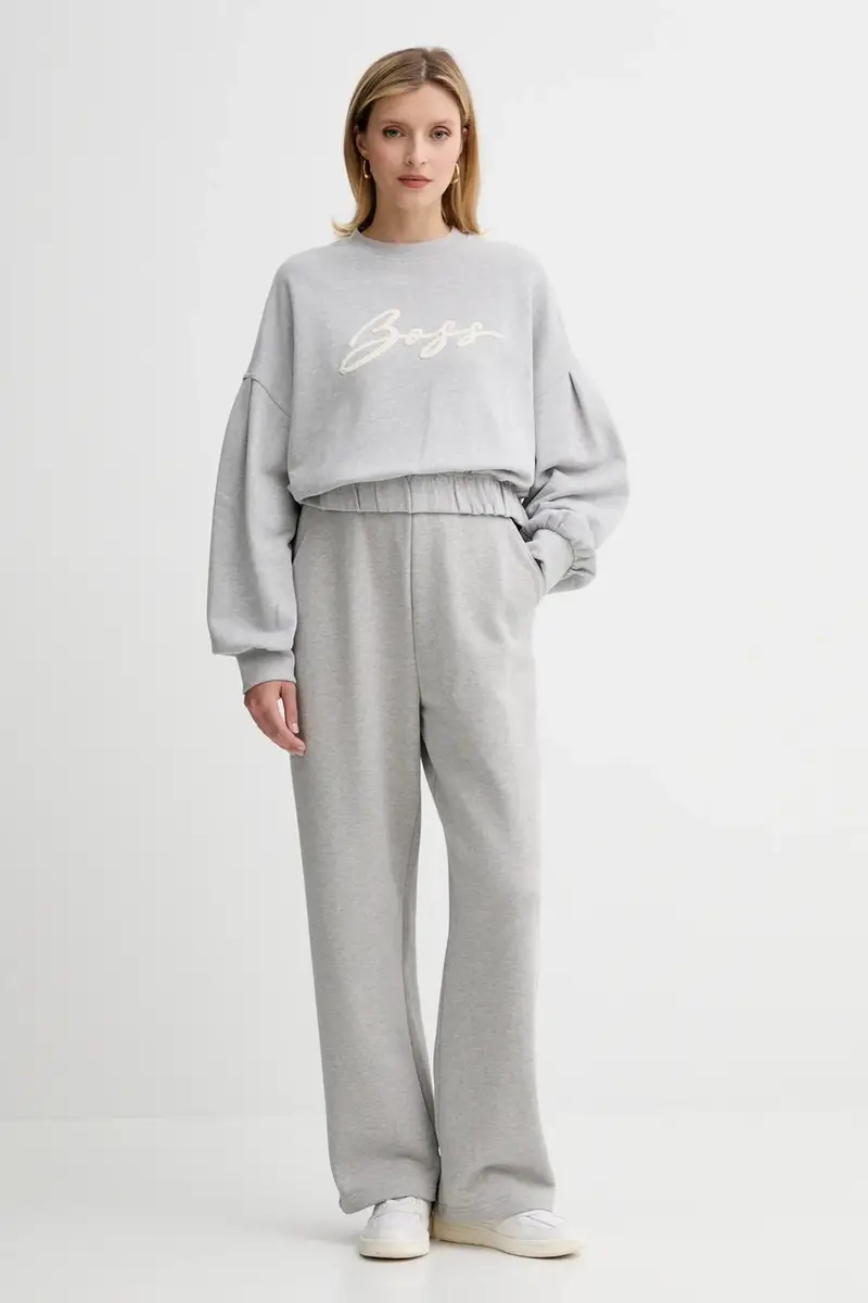 felpa in cotone donna colore grigio 50547796 miniatura 2