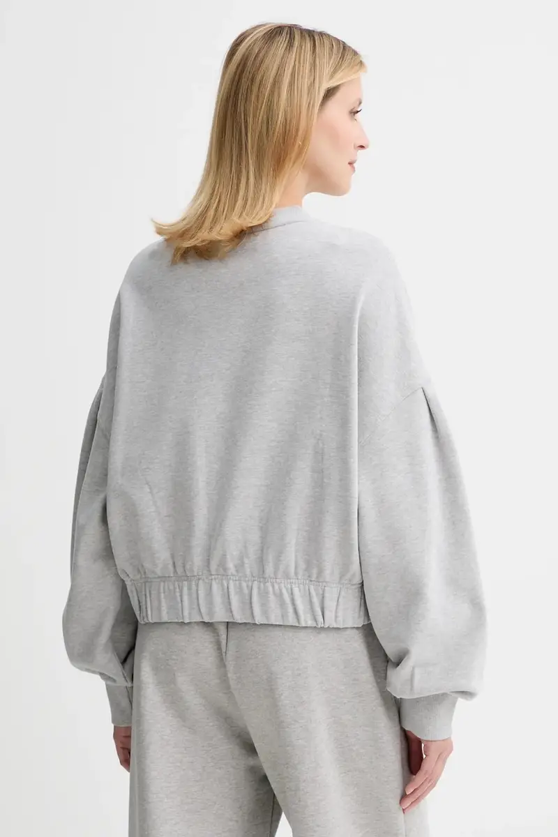 felpa in cotone donna colore grigio 50547796 miniatura 3