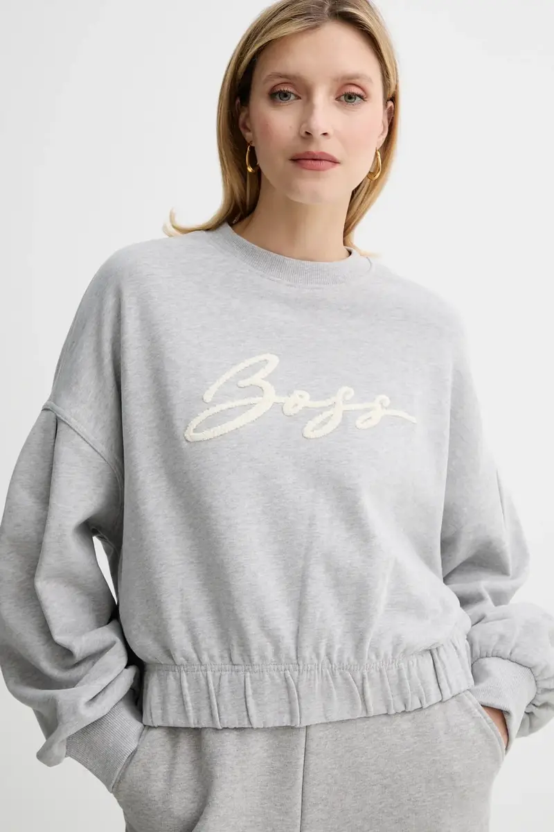 felpa in cotone donna colore grigio 50547796 miniatura 4