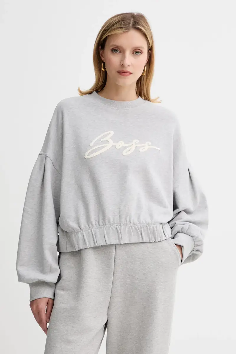 felpa in cotone donna colore grigio 50547796