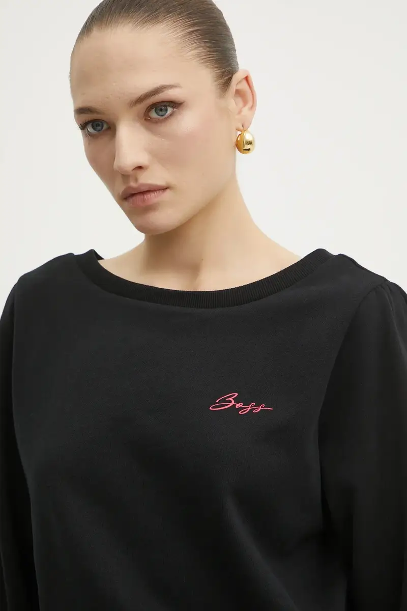 felpa in cotone donna colore nero 50538995 miniatura 4