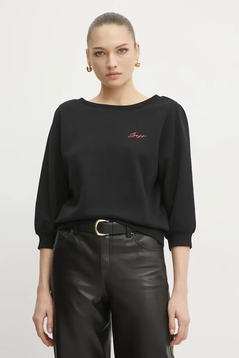 felpa in cotone donna colore nero 50538995