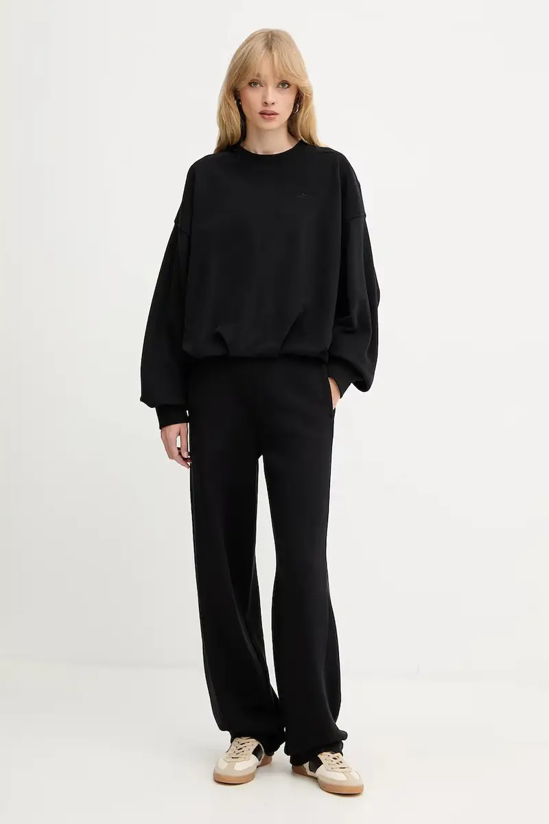 felpa in cotone donna colore nero 50554908 miniatura 2