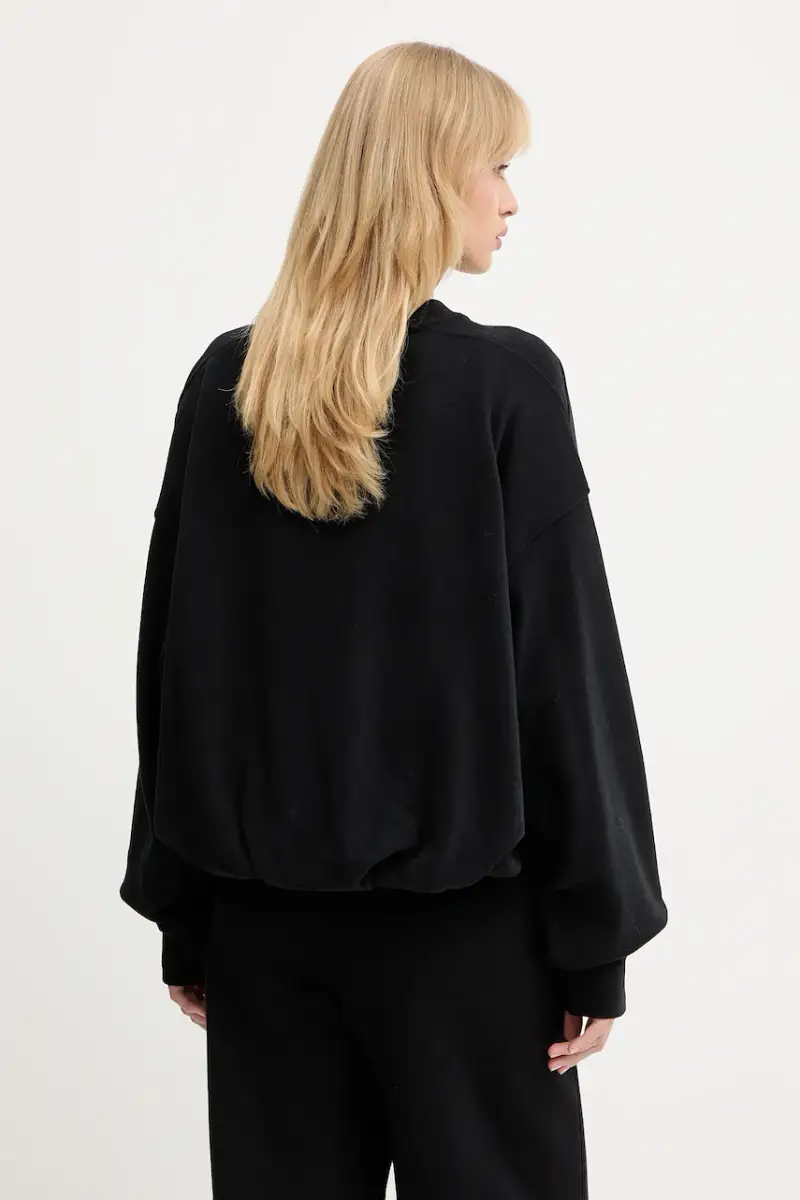 felpa in cotone donna colore nero 50554908 miniatura 3