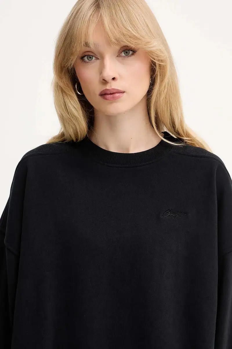 felpa in cotone donna colore nero 50554908 miniatura 4