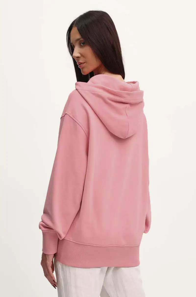 felpa in cotone donna colore rosa con cappuccio 50519524 miniatura 3