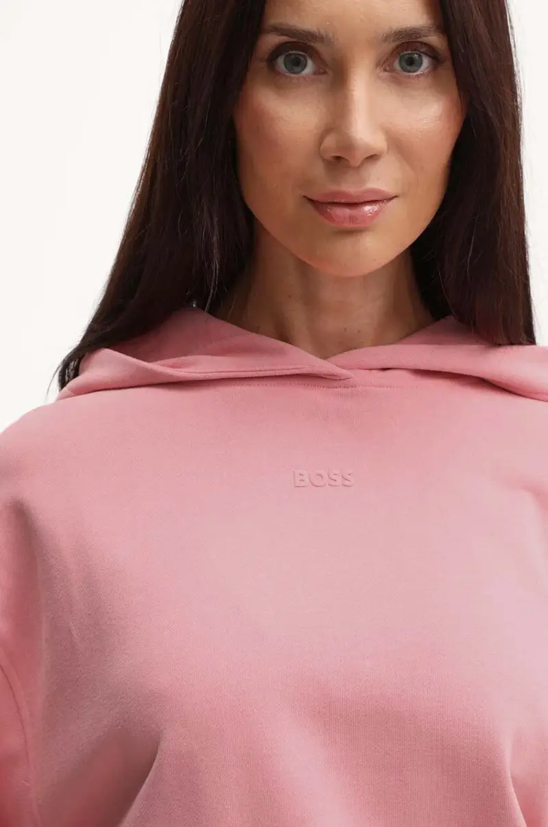 felpa in cotone donna colore rosa con cappuccio 50519524 miniatura 4