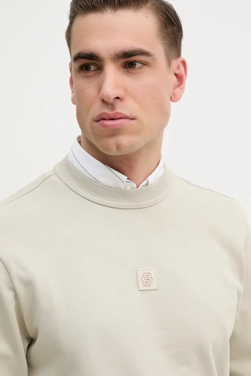 felpa in cotone uomo colore beige 50536779 miniatura 4