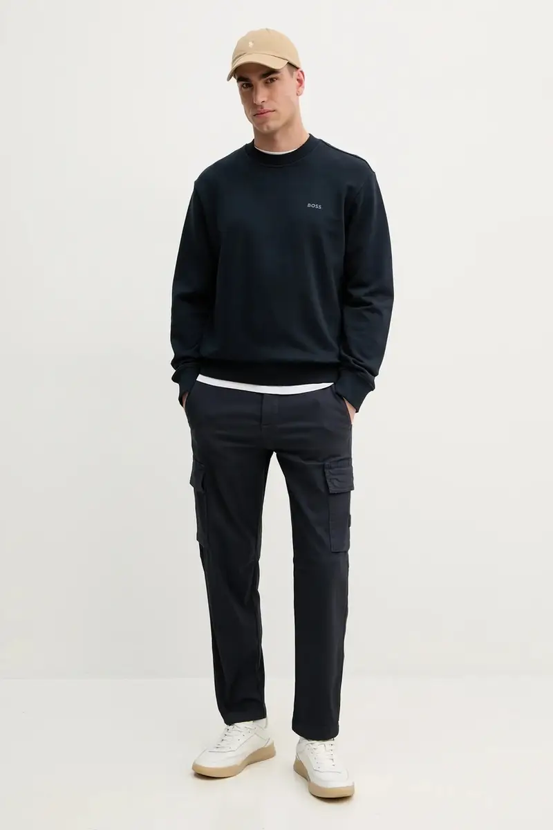 felpa in cotone uomo colore blu navy 50539809 miniatura 2