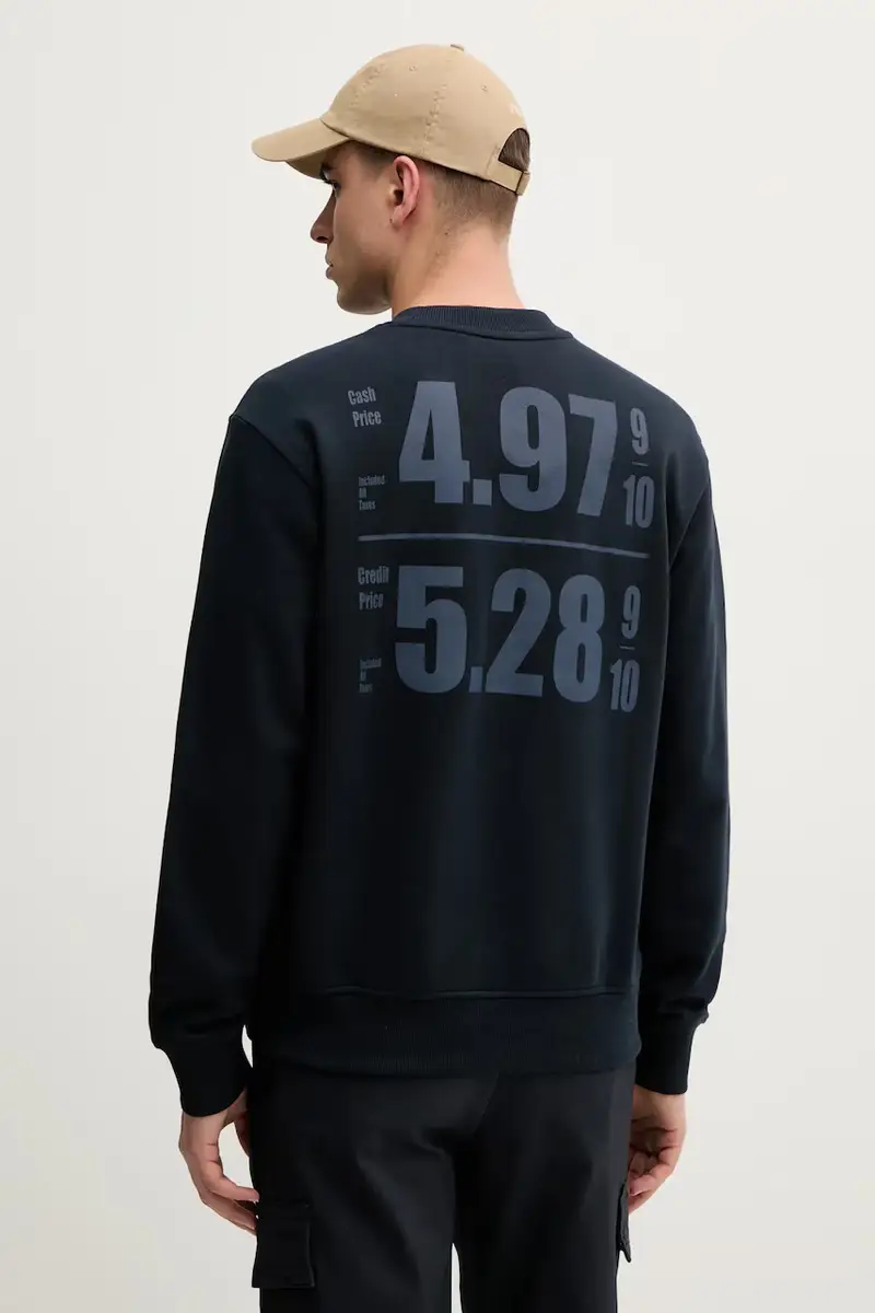 felpa in cotone uomo colore blu navy 50539809 miniatura 3