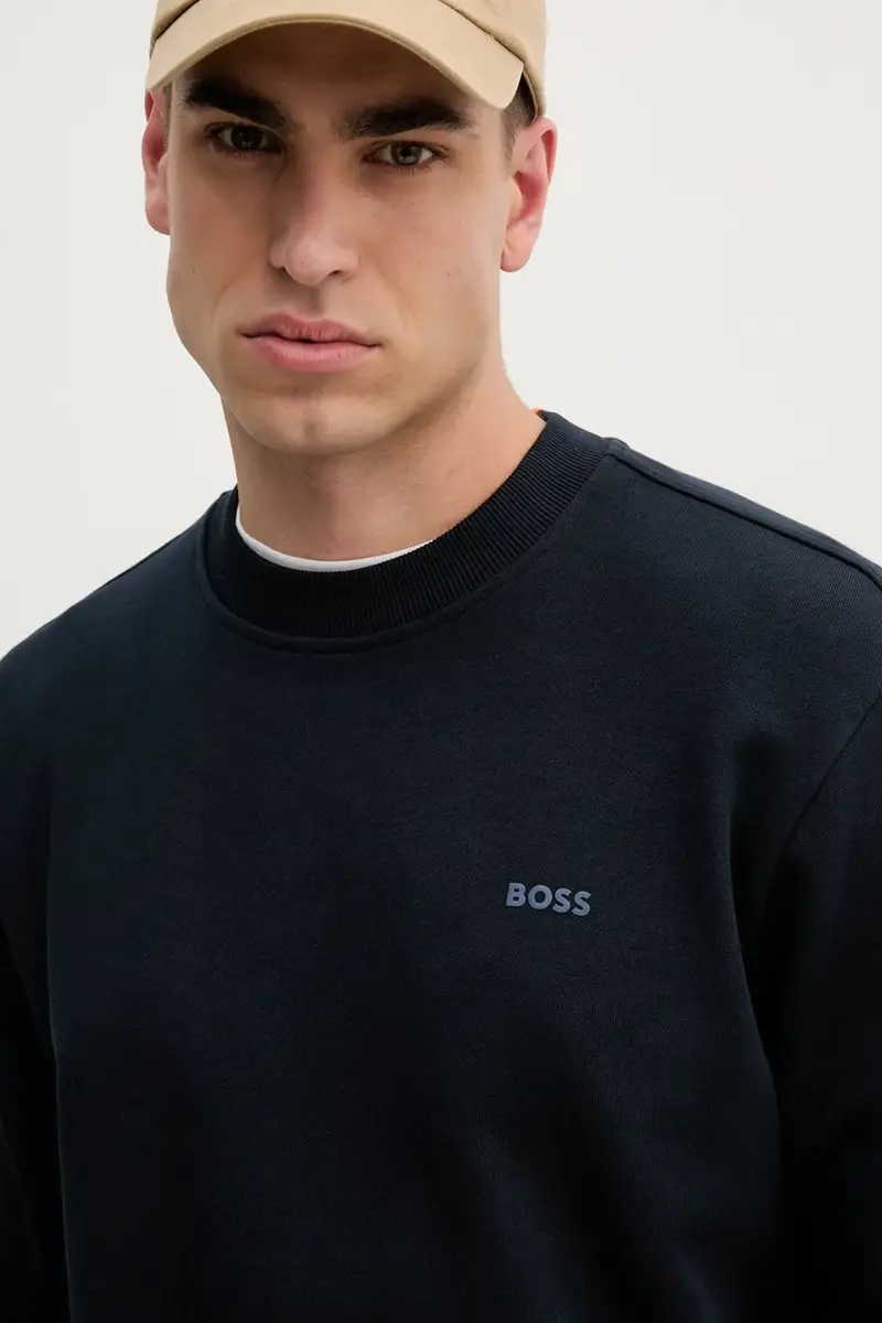 felpa in cotone uomo colore blu navy 50539809 miniatura 4