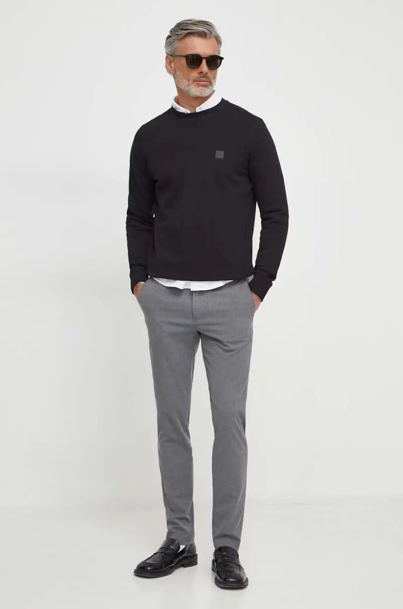 felpa in cotone uomo colore nero 50509323 miniatura 2