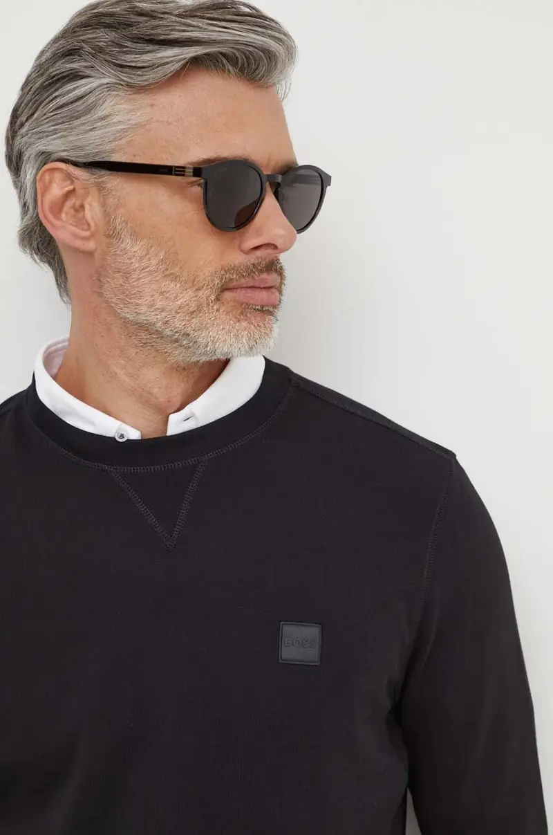 felpa in cotone uomo colore nero 50509323 miniatura 4