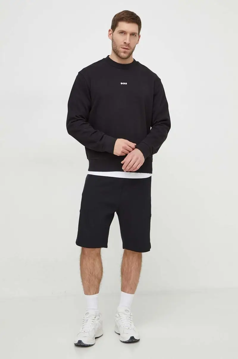 felpa in cotone uomo colore nero con cappuccio miniatura 2