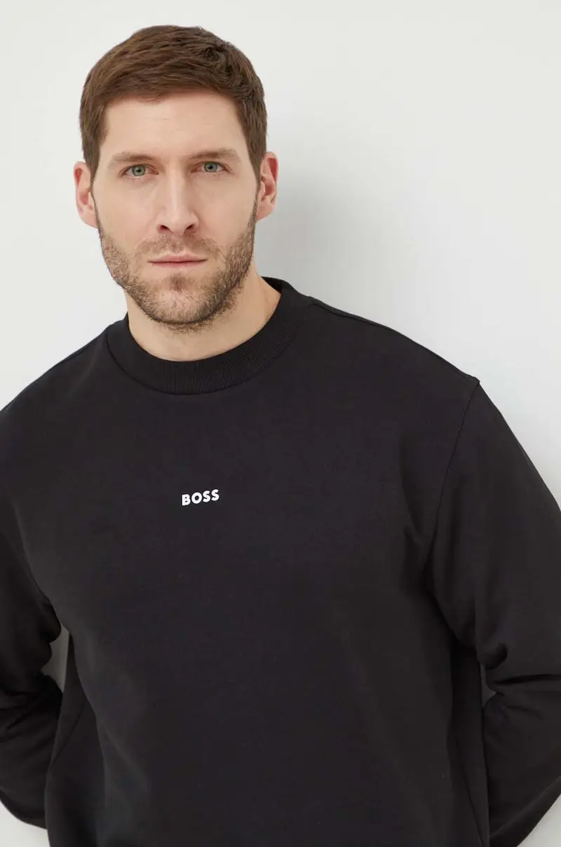 felpa in cotone uomo colore nero con cappuccio miniatura 4