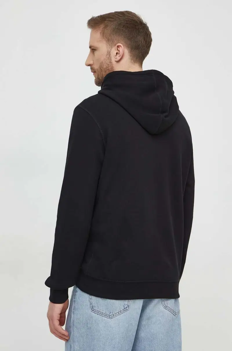 felpa in cotone uomo colore nero con cappuccio 50509314 miniatura 3