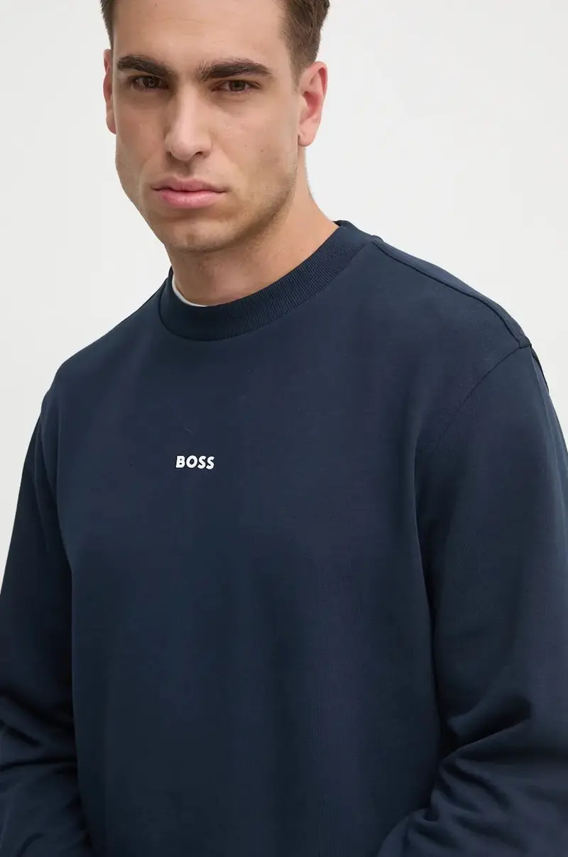 felpa in cotone uomo colore nero con cappuccio 50514541 Blu navy miniatura 4