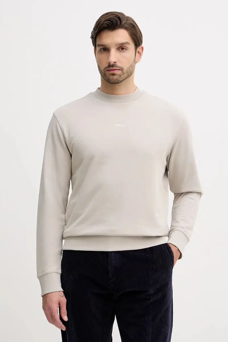 felpa in cotone WeSmallcrew Beige