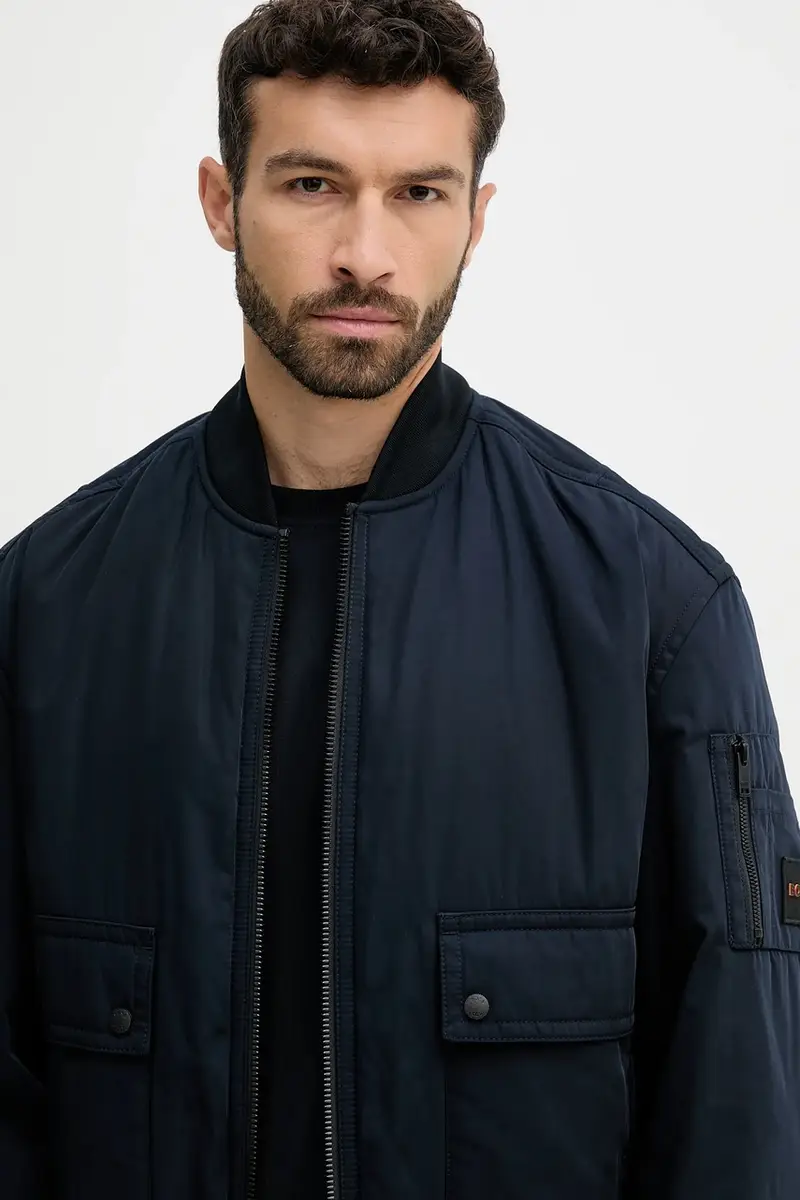 giacca bomber colore blu navy 50543492 miniatura 4