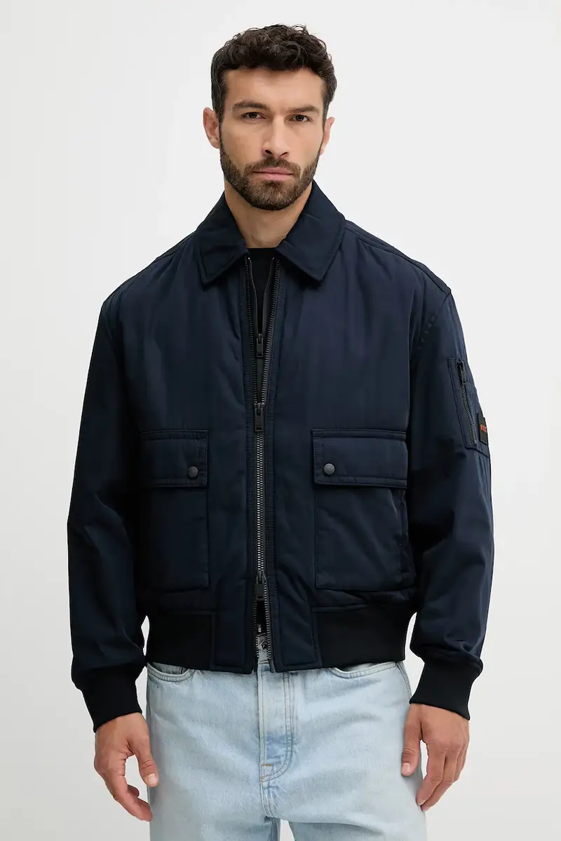 giacca bomber colore blu navy 50543492