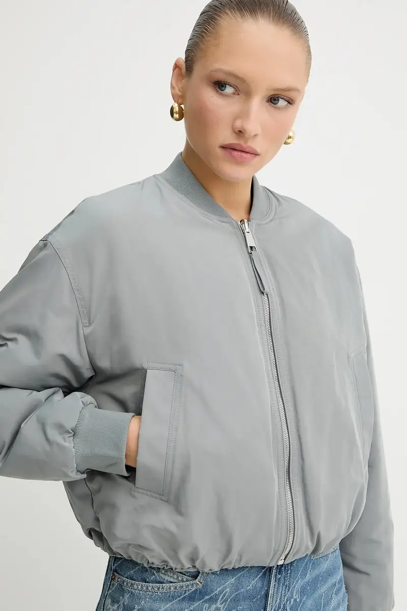 giacca bomber reversibile colore grigio 50542454 miniatura 5