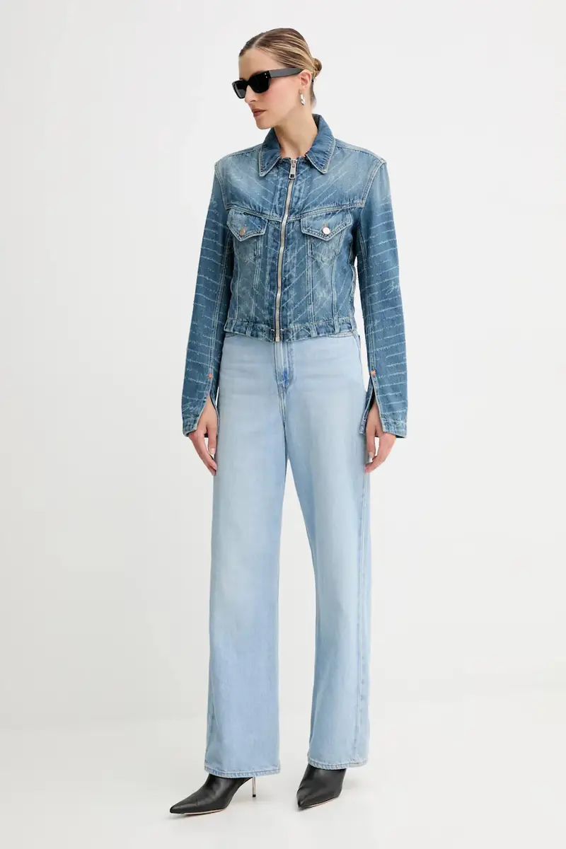 giacca di jeans colore blu 50542426 miniatura 2