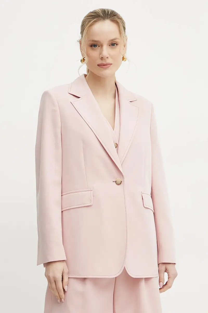 giacca in lino misto colore rosa 50546215