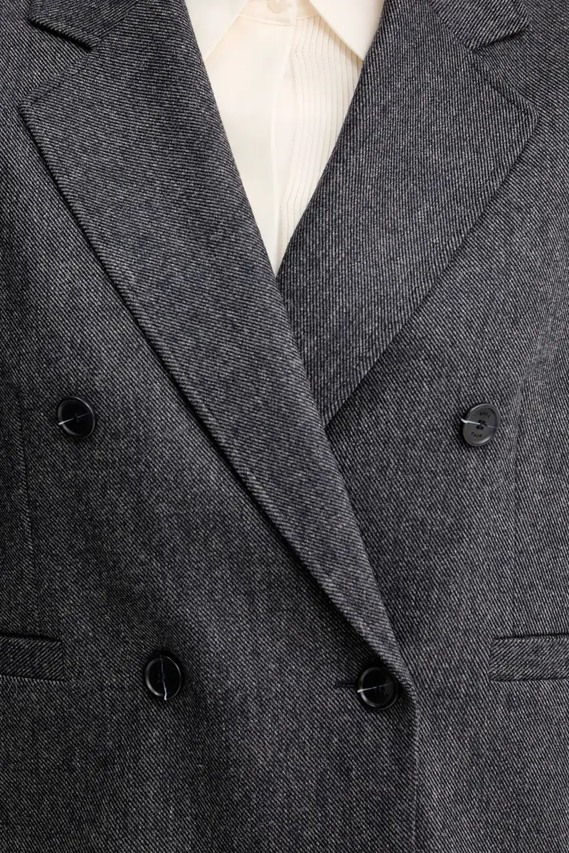 giacca in misto lana colore blu navy 50547682 miniatura 5