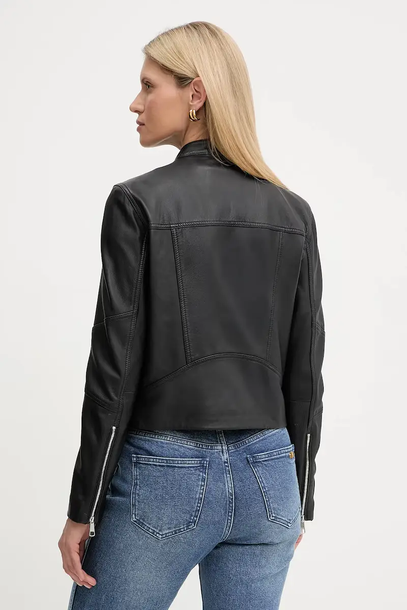 giacca in pelle colore nero 50545625 miniatura 3