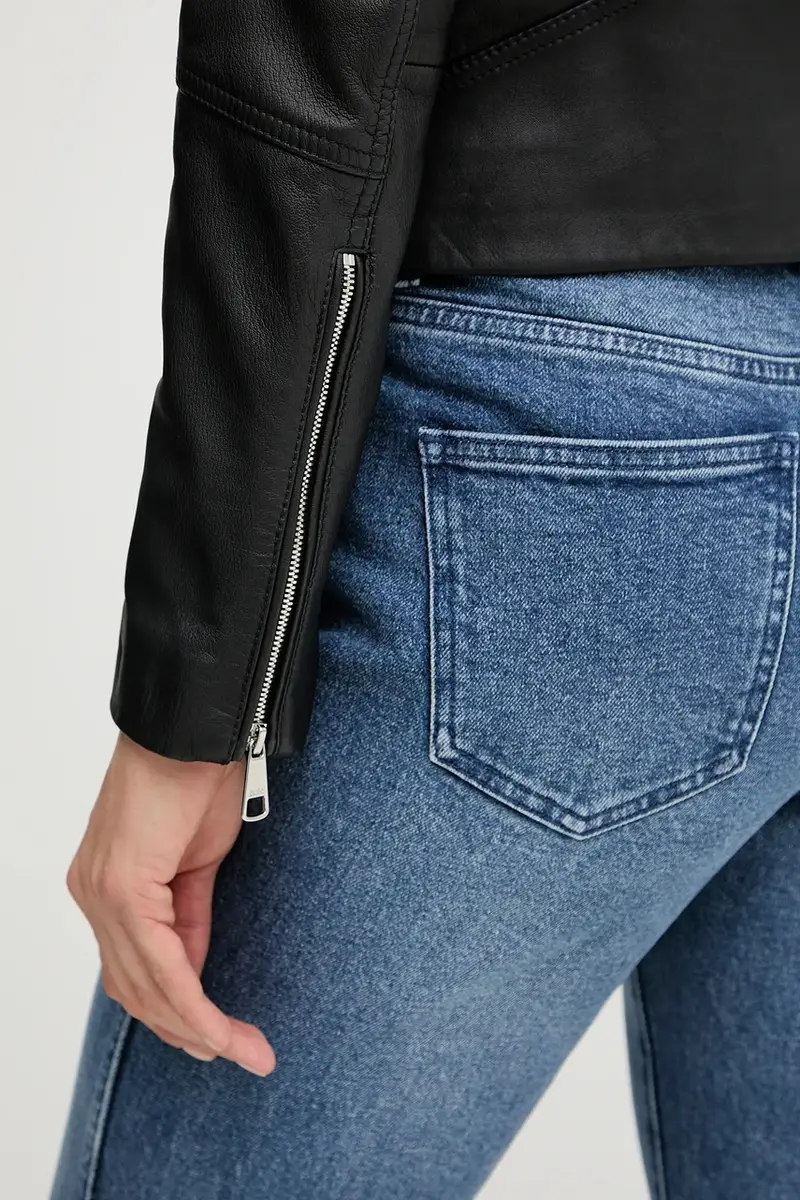 giacca in pelle colore nero 50545625 miniatura 5