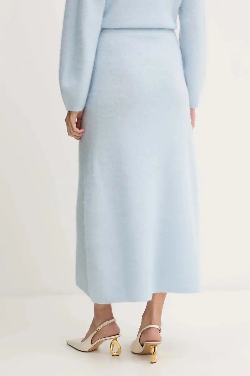 gonna con aggiunta di lana colore blu 50548955 miniatura 3