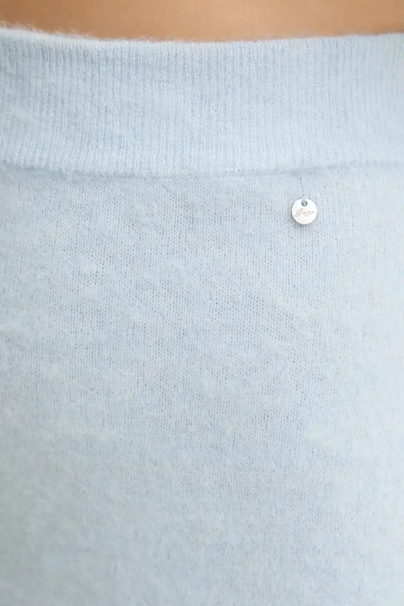 gonna con aggiunta di lana colore blu 50548955 miniatura 4