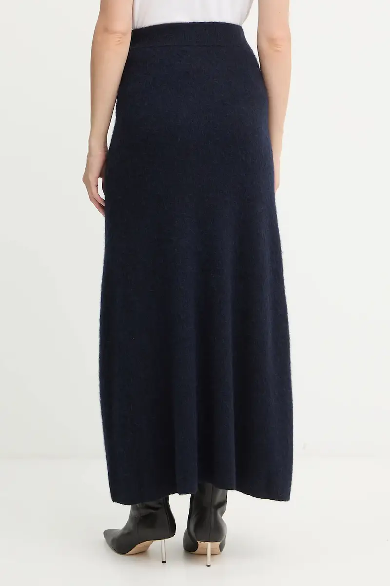 gonna con aggiunta di lana colore blu navy 50548955 miniatura 3