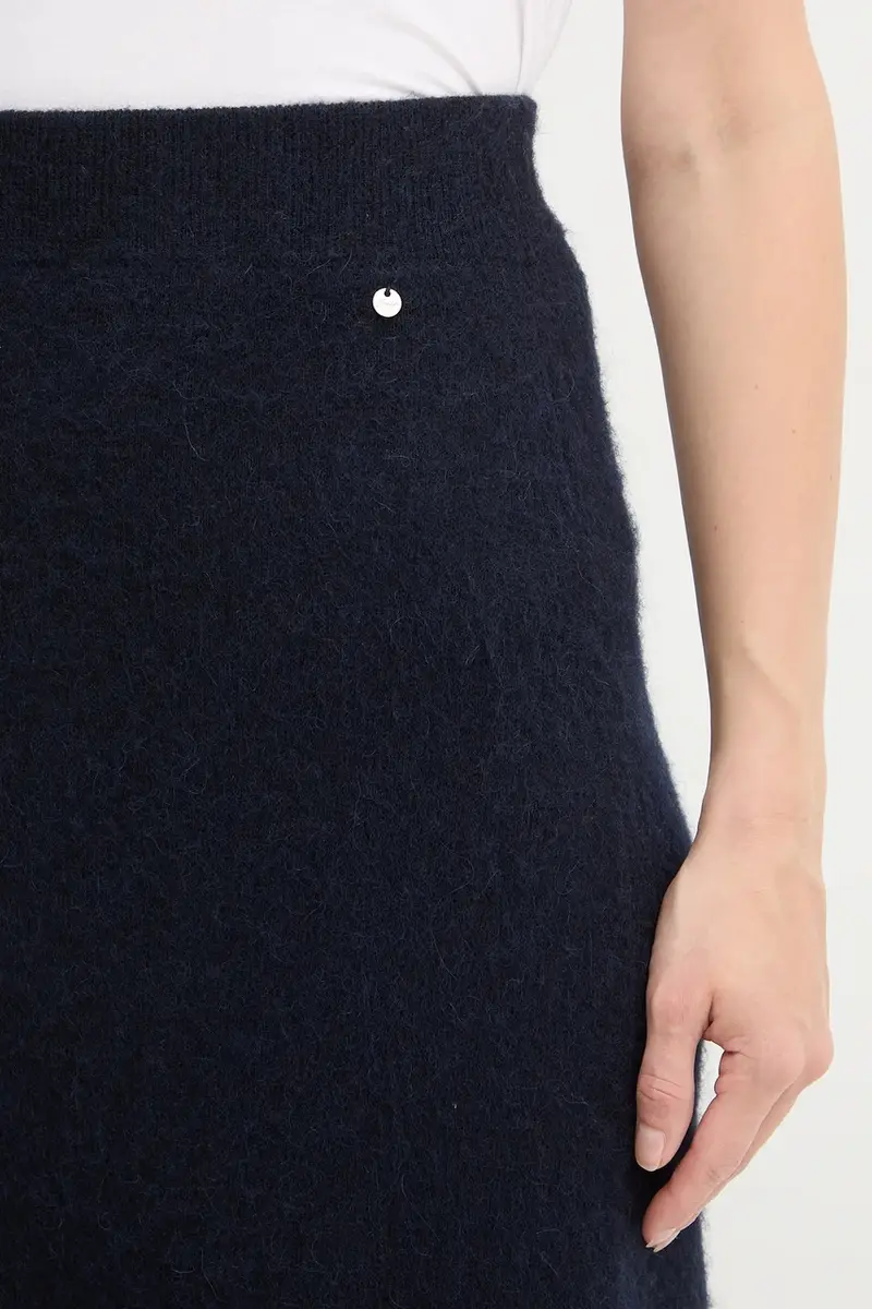 gonna con aggiunta di lana colore blu navy 50548955 miniatura 4
